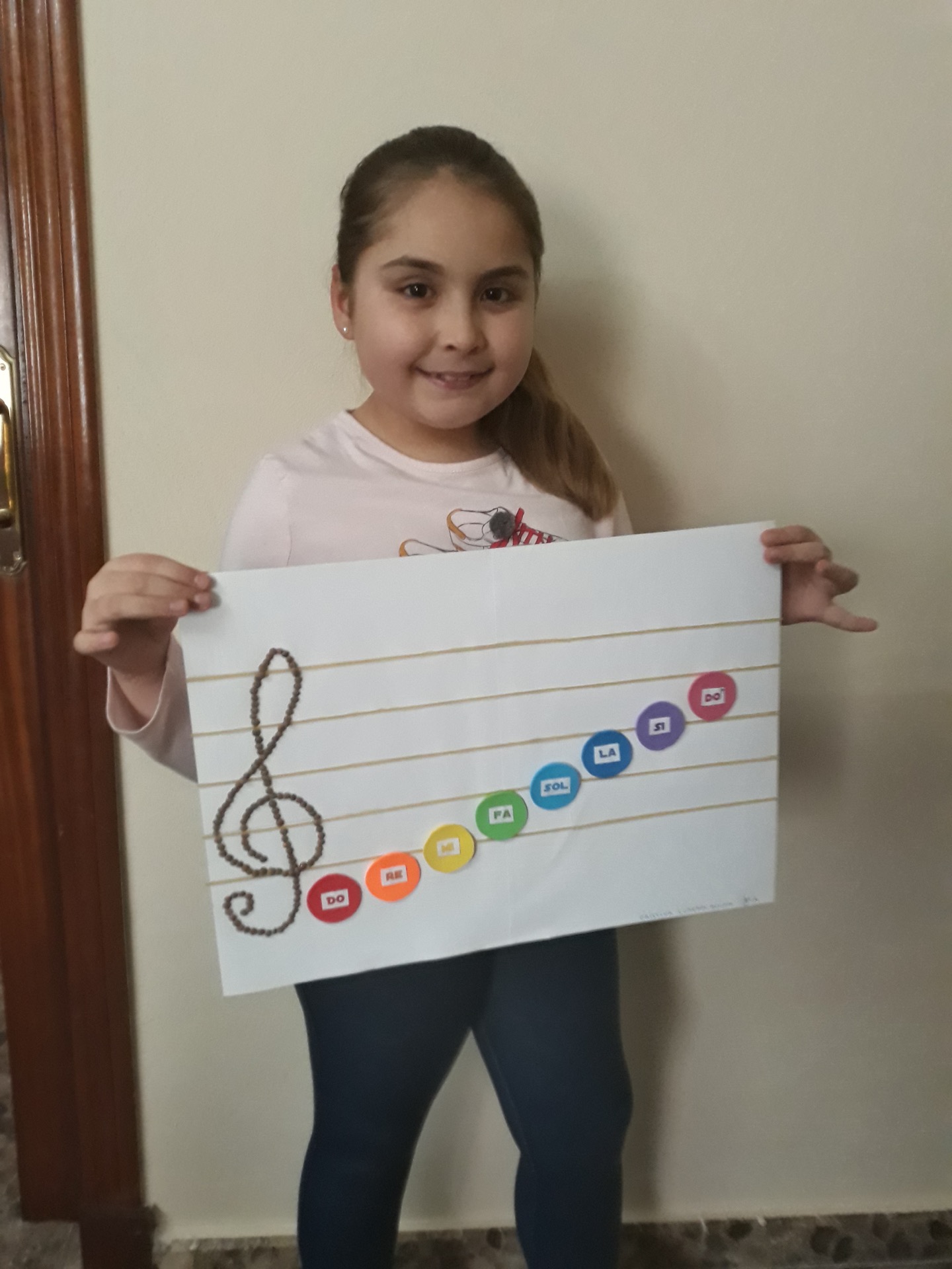 Pentagrama material reciclado Cristina Lorenzo 3A